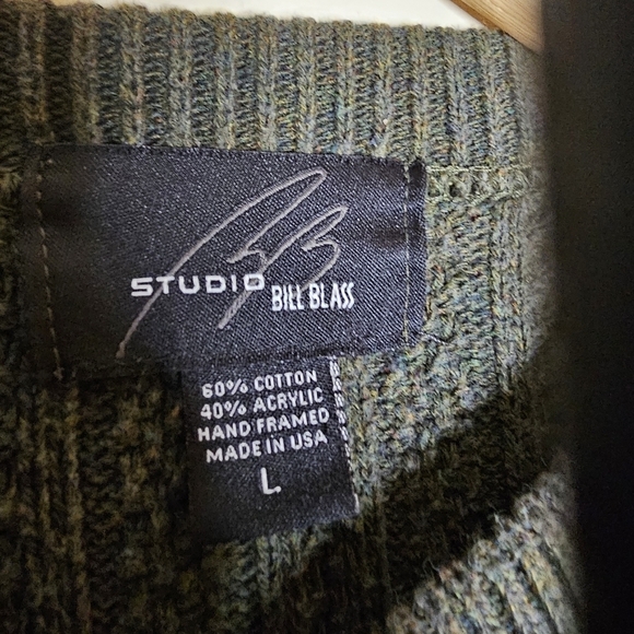 Bill Blass Studio Vintage Hand Framed Sweater Made in USA Size Large - Picture 2 of 4